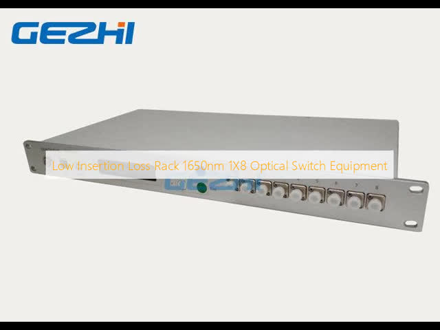 Low Insertion Loss Rack 1650nm 1X8 Optical Switch Equipment