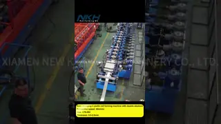 High Speed 40mpm C76-200 Purlin Roll Forming Machine with Double Stackers