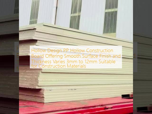 Hollow Design PP Hollow Construction Board Offering Smooth Surface Finish and Thickness Varies 3mm to 12mm Suitable for Construction Materials