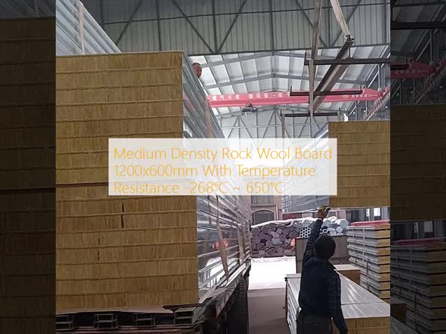 Medium Density Rock Wool Board 1200x600mm With Temperature Resistance -268℃ ~ 650℃