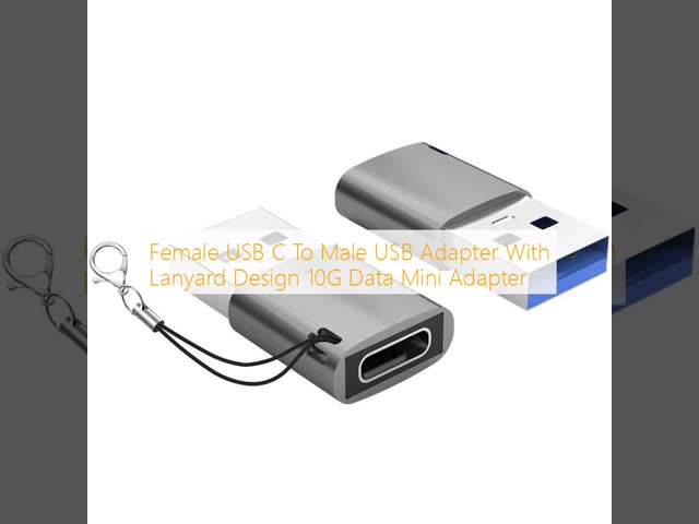Female USB C To Male USB Adapter With Lanyard Design 10G Data Mini Adapter