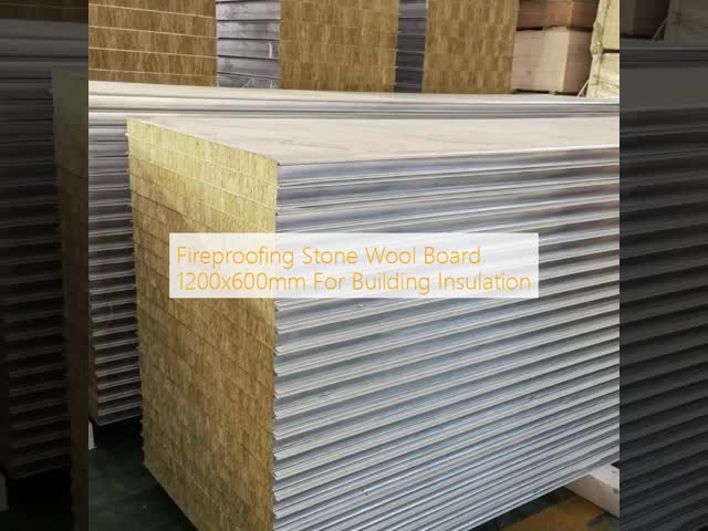 Fireproofing Stone Wool Board 1200x600mm For Building Insulation