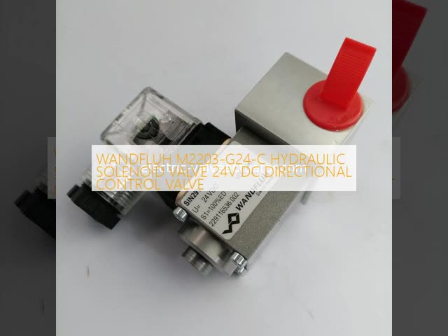WANDFLUH M2203-G24-C HYDRAULIC SOLENOID VALVE 24V DC DIRECTIONAL CONTROL VALVE