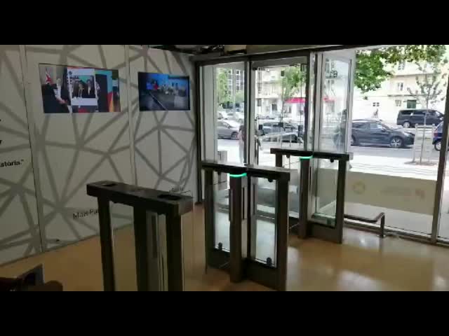 Swing Barrier Turnstile featuring automatic arm open on power off and delayed close for emergency and operational safety