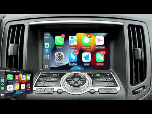 Lsailt 7 Inches Wireless Android Auto CarPlay Screen for Infiniti G37 G25 G35 Skyline 370GT (V36) Q40 2007-2014 HD Touch DisPlay
