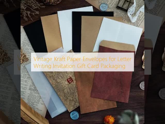 Vintage Kraft Paper Envelopes for Letter Writing Invitation Gift Card Packaging