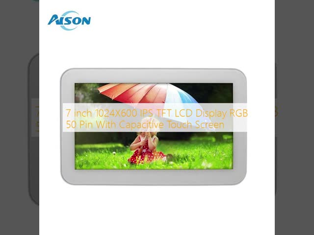 7 inch 1024X600 IPS TFT LCD Display RGB 50 Pin With Capacitive Touch Screen