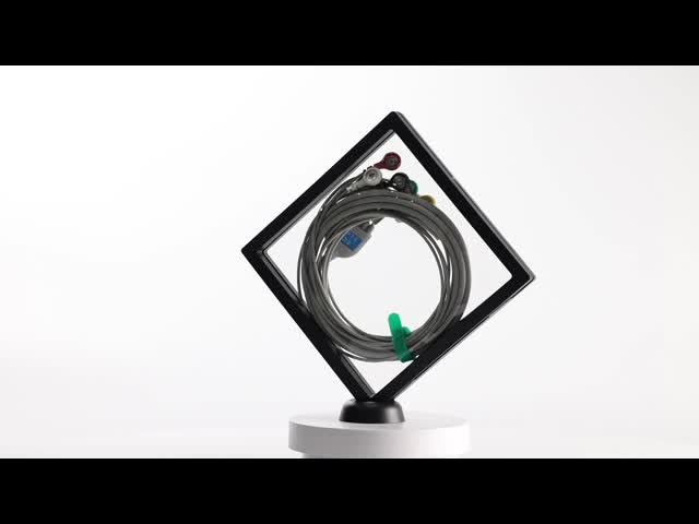 Compatible Edan 12Pin 5leads Snap IEC EKG Cable with 1 Year Warranty