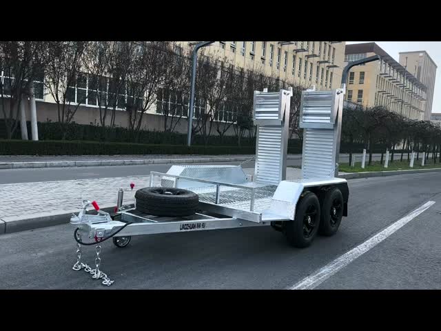 Full Welded Scissors Lift Excavator Trailer Aluminum ramp ATM 3500 8*5