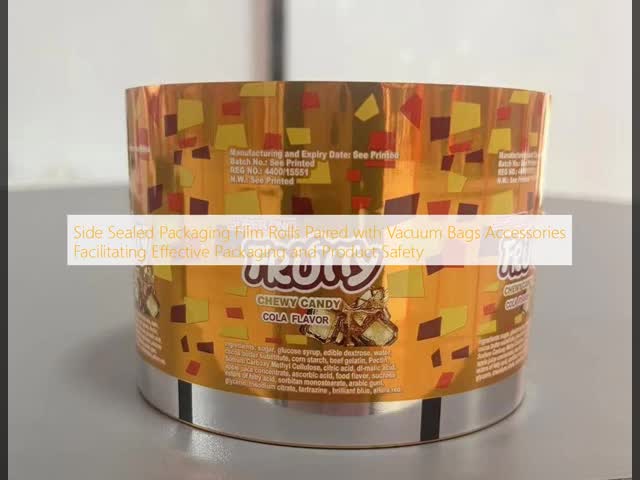 Side Sealed Packaging Film Rolls with Vacuum Bags Accessories for Auto Machine Packaging