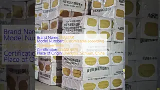 Yellowish Brown Rock Wool Panels Fire Resistant 30mm-150mm Thickness