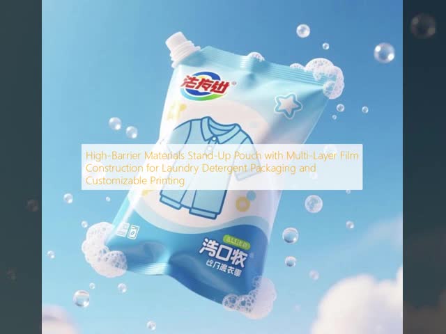 Stand Up Liquid Packaging Pouch Customizable Printing Multi Layer Film Construction