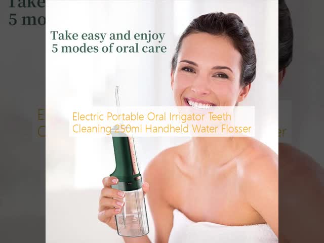 Electric Portable Oral Irrigator Teeth Cleaning 250ml Handheld Water Flosser