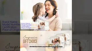 5 X 7 Clear Heart Shape Acrylic Magnetic Photo Frame Lucite Double Side Picture Frame