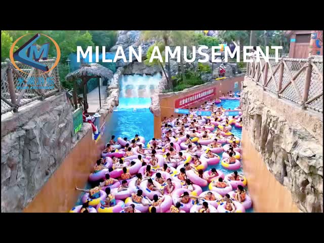 70m Length Lazy River with 30kw Push Pump for Indoor and Outdoor Water Park Leisure River