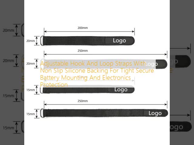 Adjustable Hook And Loop Straps With Non Slip Silicone Backing For Tight Secure Battery Mounting And Electronics Protection