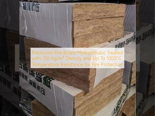 Rockwool Fire Board Hydrophobic Treated with 120 Kg/m³ Density and Up To 1000°C Temperature Resistance for Fire Protection