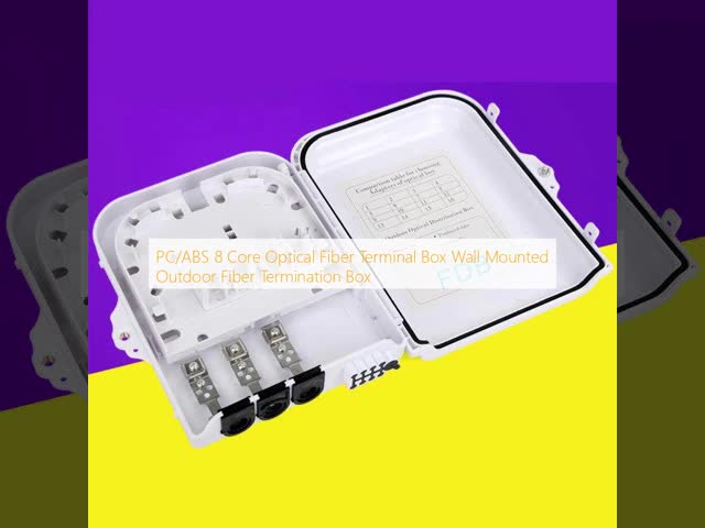 PC/ABS 8 Core Optical Fiber Terminal Box Wall Mounted Outdoor Fiber Termination Box