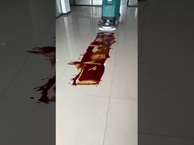 Push-Type Floor Scrubber with 550W Brush Motor, 500W Vacuum Motor, and 180-Degree Rotating Handrail for Efficient Cleaning