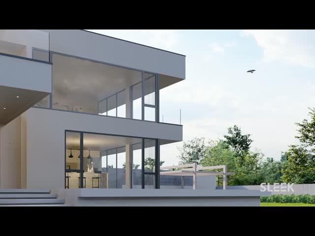 SLEEK 86YS series minimalist narrow frame Tilt and Turn Window (Hide sash) with Screen