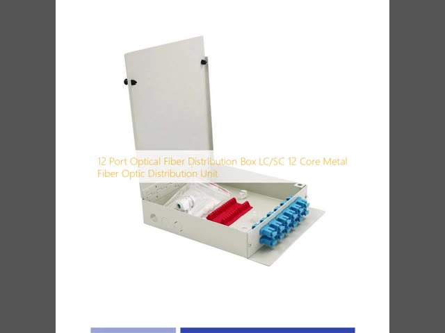12 Port Fiber Optic Distribution Box with Cold-rolled Steel Construction for Wall Mounted Applications