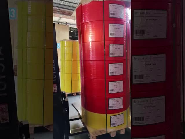 Black Image 53g 57g CB White CFB Blue CF Yellow Carbonless Paper Roll