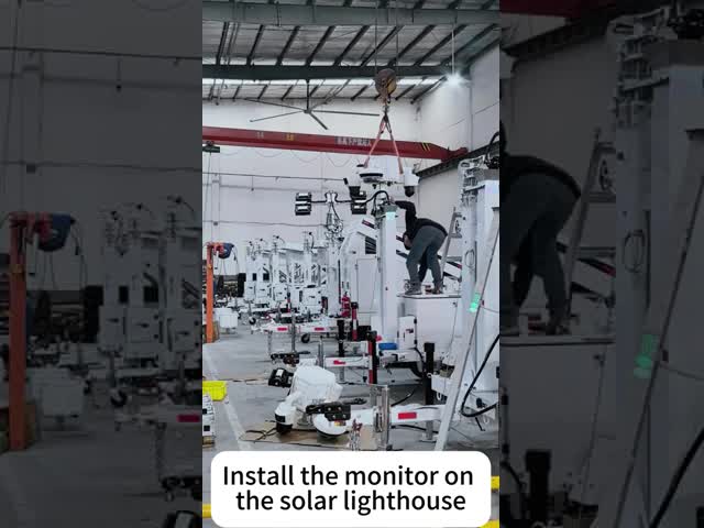 Solar LED Light Tower Rotating Surveillance Camera Emergency Response Zones Portable Solar Light Tower