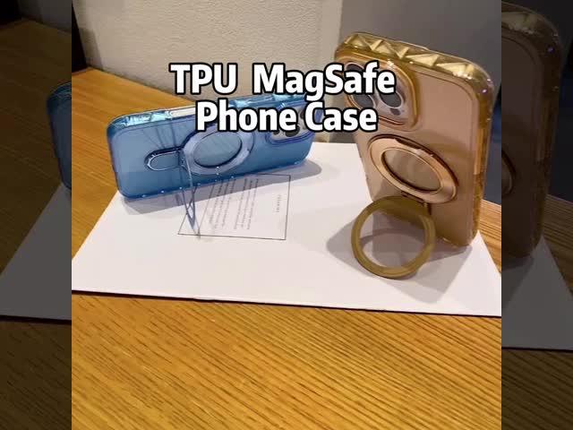 TPU MagSafe Compatible Phone Case Drop Protection with Rhinestone Lens Ring