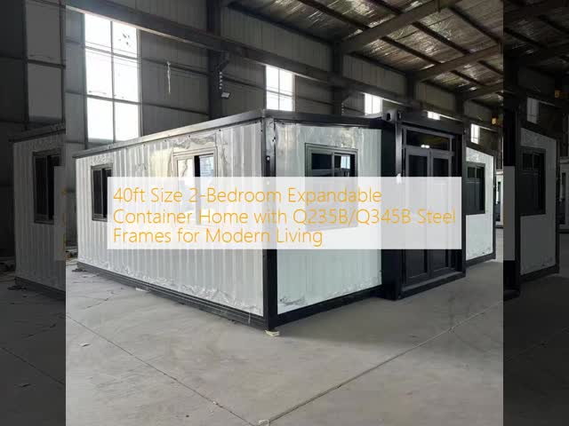 40ft Size 2-Bedroom Expandable Container Home with Q235B/Q345B Steel Frames for Modern Living