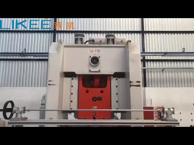 LK-T80 Aluminum Foil Making Machine with Mitsubishi PLC Control System Multi-Language Interface and 80ton Press Capacity