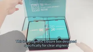Manufacturer Custom Dental Aligners Teeth Packaging Box With Logo Recyclable Luxury Magnetic Dental Braces Rigid Paper Gift Box