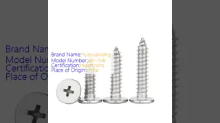 Nickel plated flat head self-tapping screw with cross groove for M3 M4 M5 sizes in electronic applications