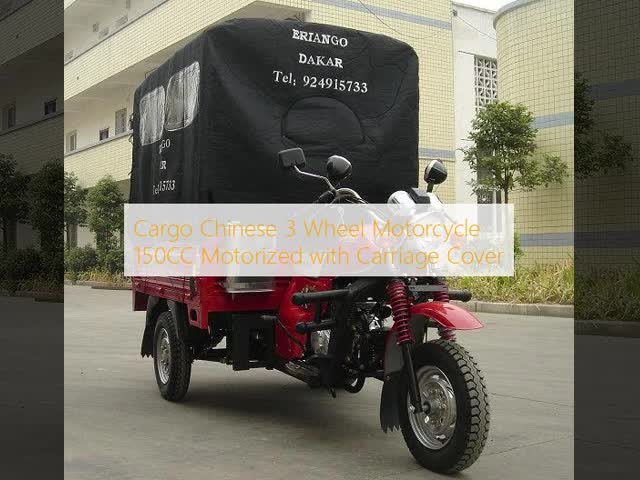 Cargo Chinese 3 Wheel Motorcycle 150CC Motorized with Carriage Cover