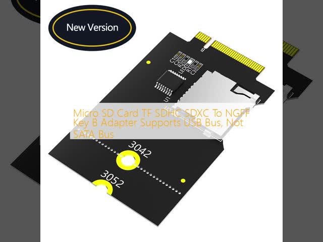 Micro SD Card TF SDHC SDXC To NGFF Key B Adapter Supports USB Bus,  Not SATA Bus