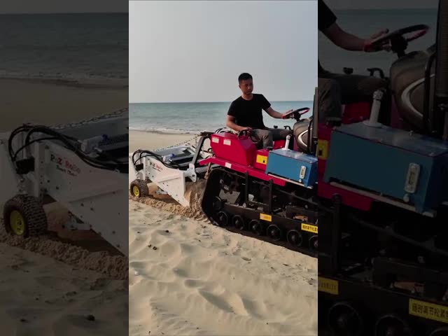 HANDSOMER 1200  Beach cleaner with 60HP Tracked tractor