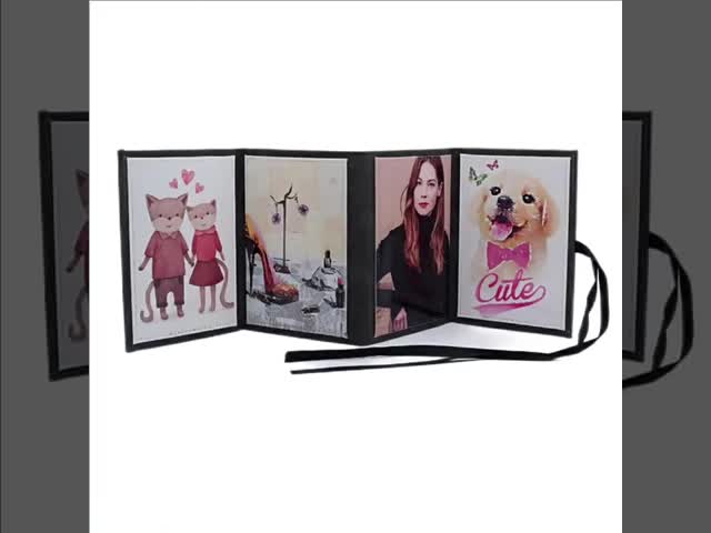 Foldable Sublimation PU Leather Photo Album personalized picture frames Valentine'S Day Birthday Day Wedding Love Gifts
