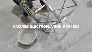 금가구 제품의 진공 금도금 공정