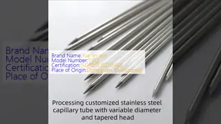 Processing 304 316l Stainless Steel Capillary Slotted Variable Diameter Head Expansion