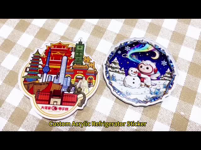 Custom Magnetic Fridge Sticker with High-Transparency Acrylic and Strong Magnetic Design in Customizable Sizes and Shapes