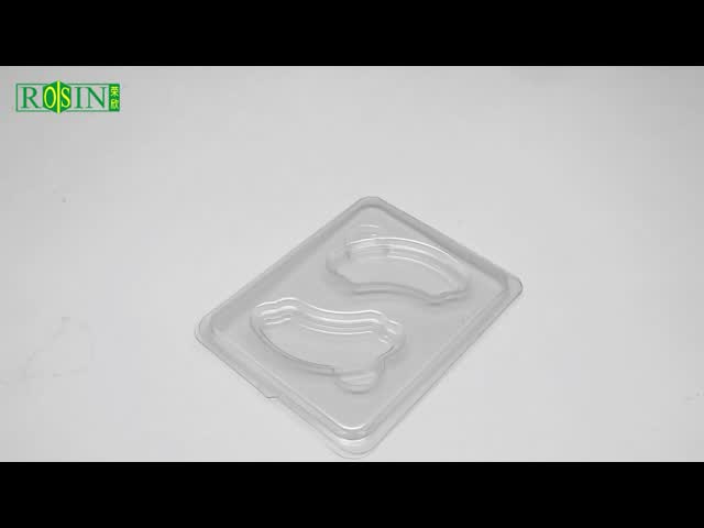PVC Double Slot Shaping Clear Eye Mask Tray  Cosmetic Packaging Blister Plastic Inner box