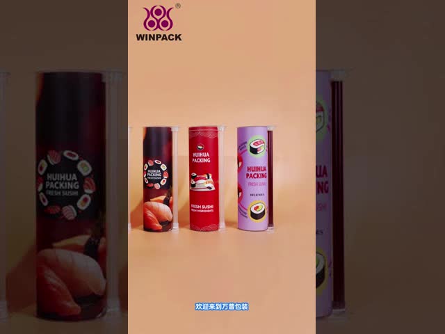 Bio-degradable and Recyclable Sushi Push Tube with Customized Logo for Food Grade Pushup Paper Tube Packaging