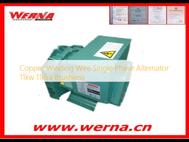 Copper Winding Wire Single Phase Alternator 11kw 11kva Brushless