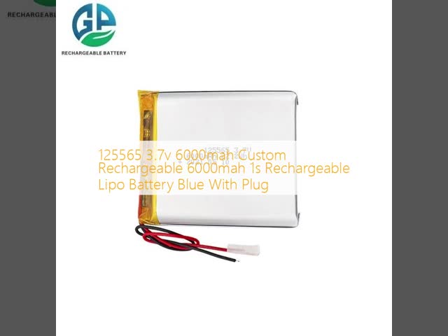 6000mah 8043125 3.7v 1s Rechargeable Lipo Battery Blue With Plug