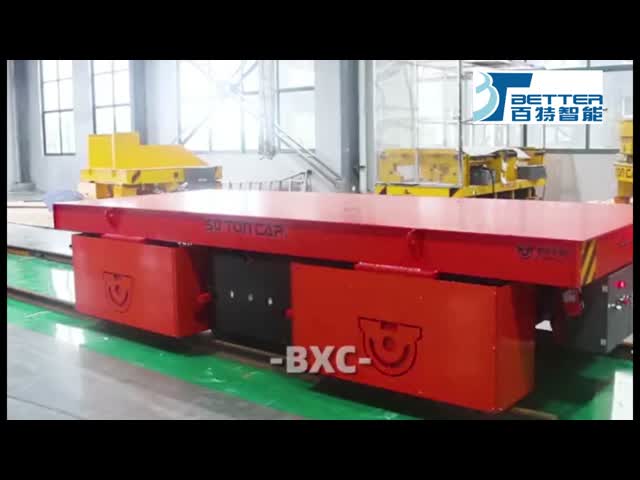 Factory Material 25 Ton Rail Over Straddle Transfer Cart For Merchandise