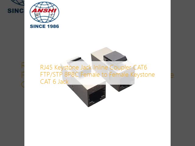 RJ45 Keystone Jack Inline Coupler CAT6 FTP/STP 8P8C Female to Female Keystone CAT 6 Jack