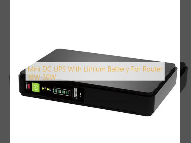 Mini DC UPS With Lithium Battery For Router 18W 30W