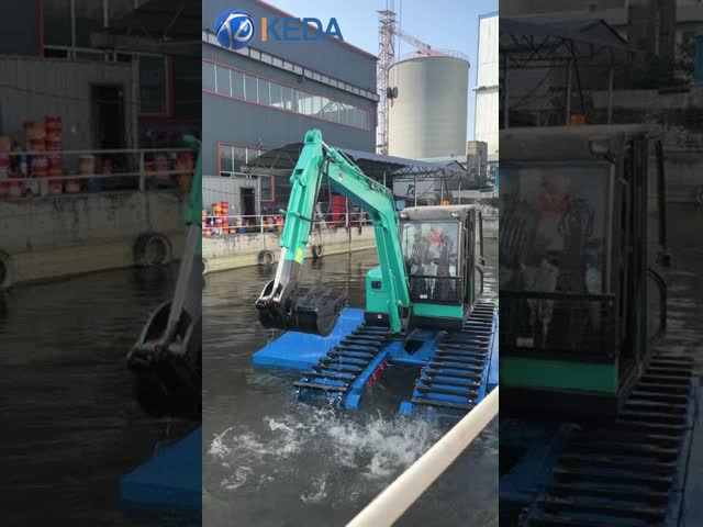 KEDA Multi-purpose Amphibious Excavator with Sealed Box-shaped Track Shoe and Advanced Hydraulic System