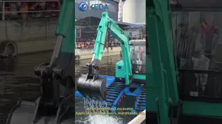 KEDA Multi-purpose Amphibious Excavator with Sealed Box-shaped Track Shoe and Advanced Hydraulic System