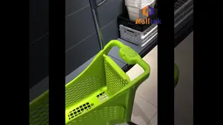 Half Plastic Kids Trolley For Supermarket Shopping With Colourful Design
