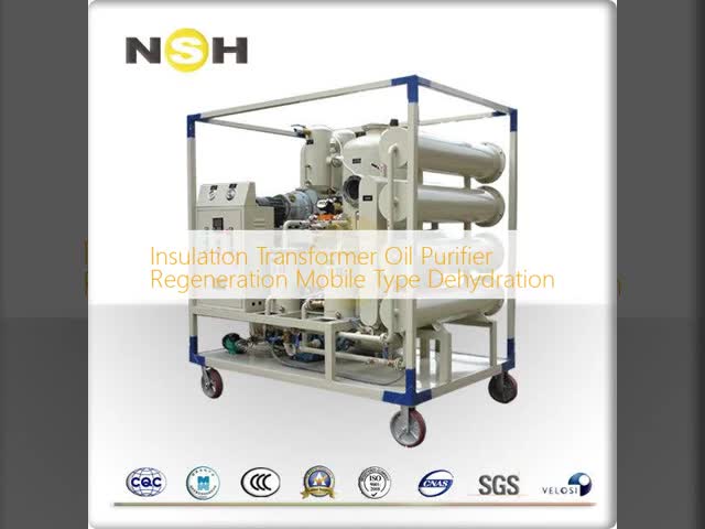 Insulation Transformer Oil Purifier Regeneration Mobile Type Dehydration